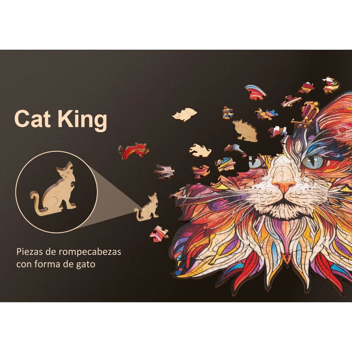 Rowood - Puzzle de Madera King Cat