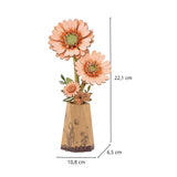 Rowood Wooden Bloom Craft - Miniatura Armable Flor Light Orange Gerbera