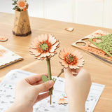 Rowood Wooden Bloom Craft - Miniatura Armable Flor Light Orange Gerbera