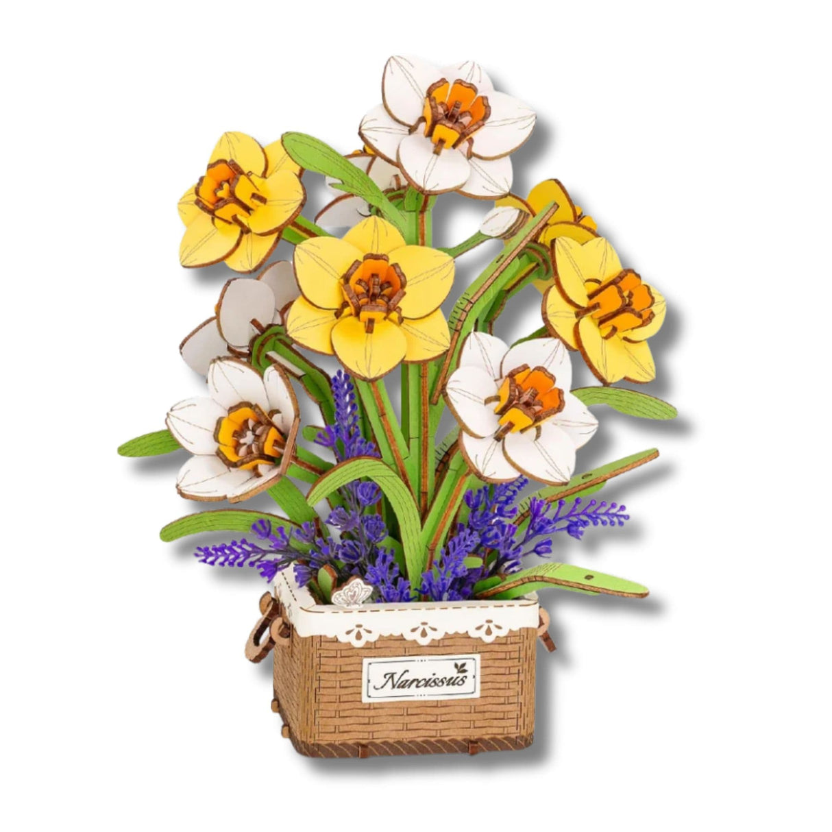 Rowood Wooden Bloom Craft - Miniatura Armable Flor Narcissus