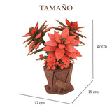 Rowood Wooden Bloom Craft - Miniatura Armable Flor Poinsettia