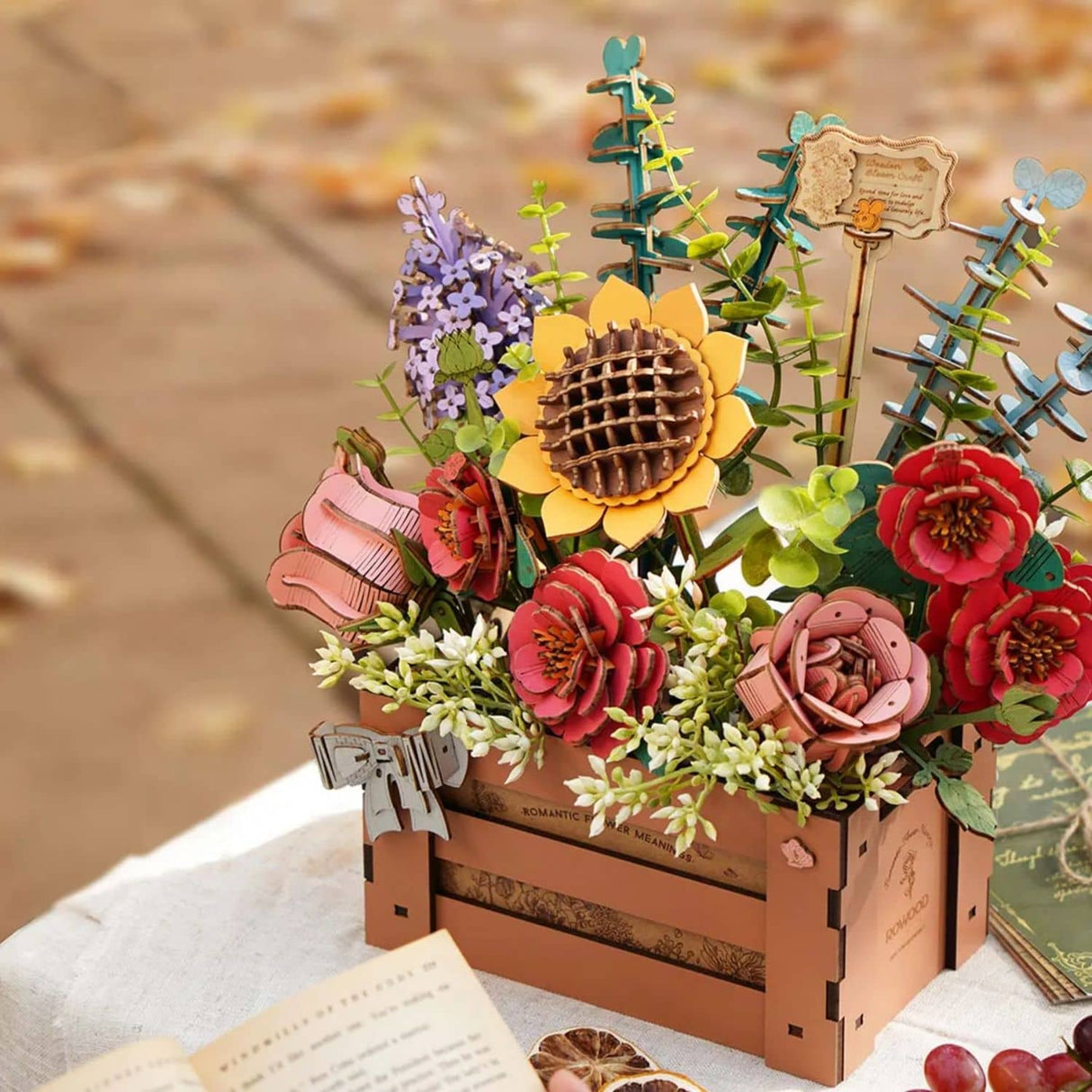 Rowood Wooden Bloom Craft - Miniatura Armable Flor Wooden Bloom Box
