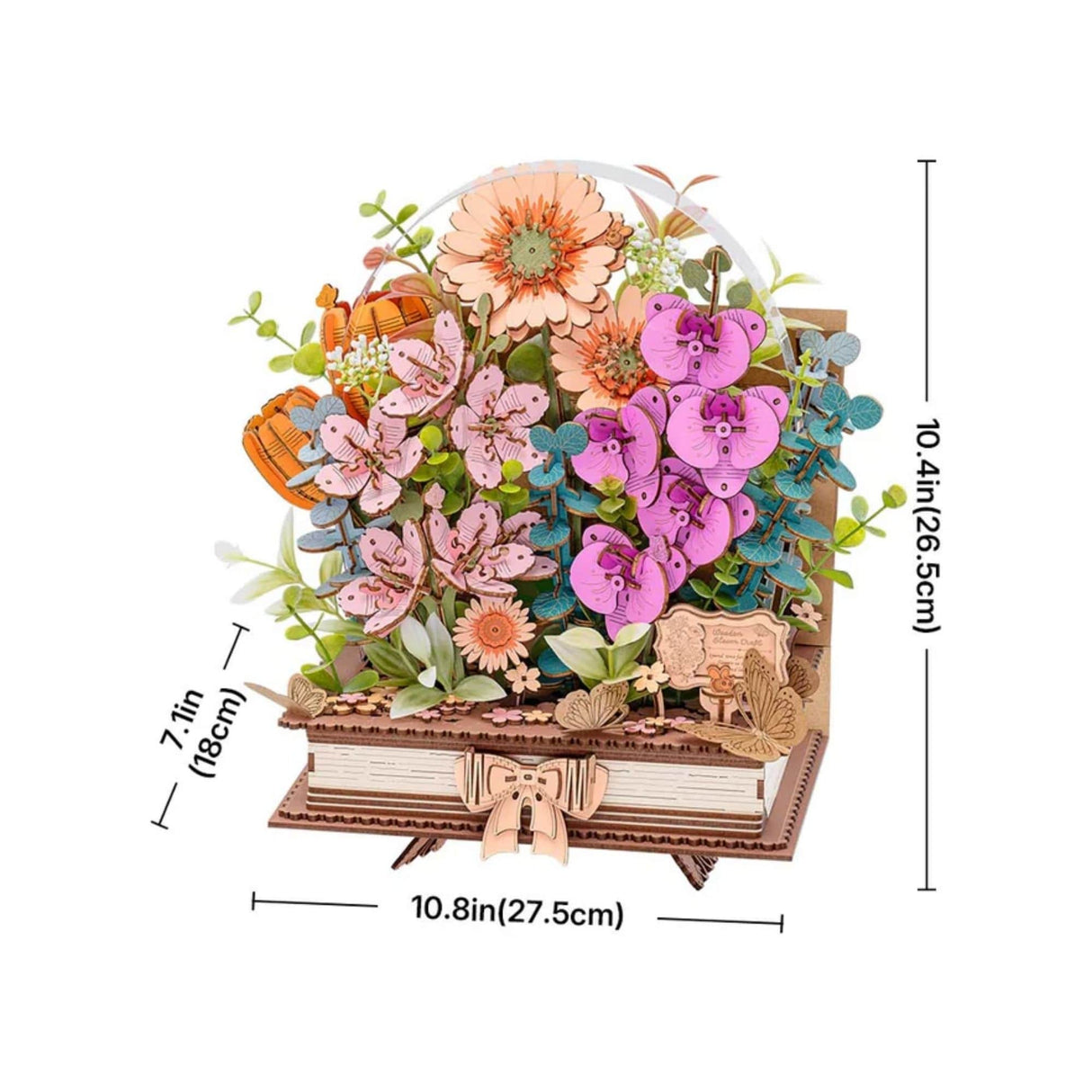 Rowood Wooden Bloom Craft - Miniatura Armable Flor Wooden Blooming Book