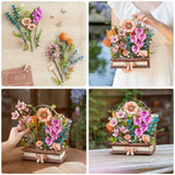 Rowood Wooden Bloom Craft - Miniatura Armable Flor Wooden Blooming Book