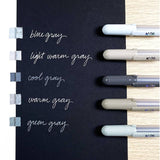Sakura Gelly Roll - Set 5 Lápices Tinta Gel Moonlight Grises