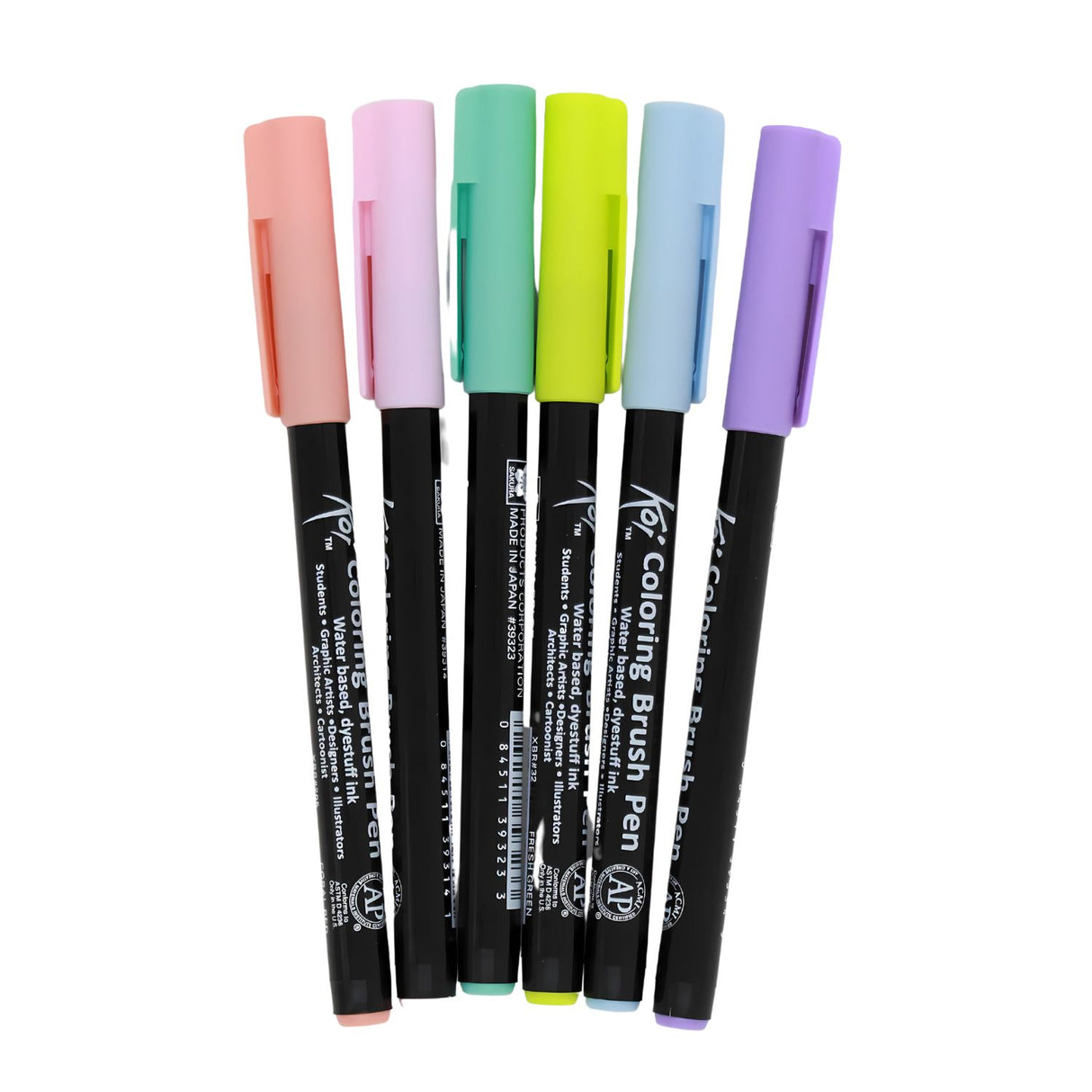 Sakura Koi - Set 6 Marcadores Coloring Brush Pens Pastel