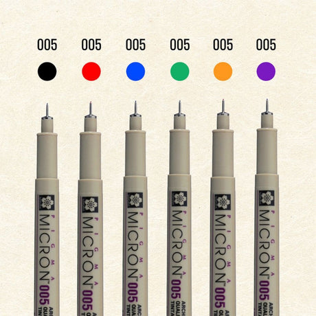 Sakura Pigma Micron - Set 6 Tiralíneas Color Sketch Set 005