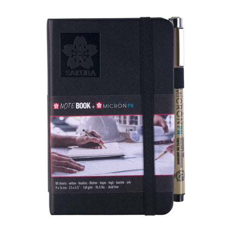 Sakura Sketch Note Book - Sketchbook Papel Blanco/Crema 80 Hojas, 140 g/m2 + Pigma PN
