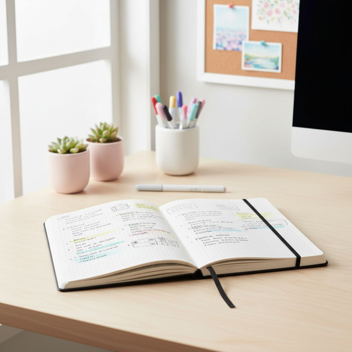 Sakura Squared Note Book - Libreta Cuadros