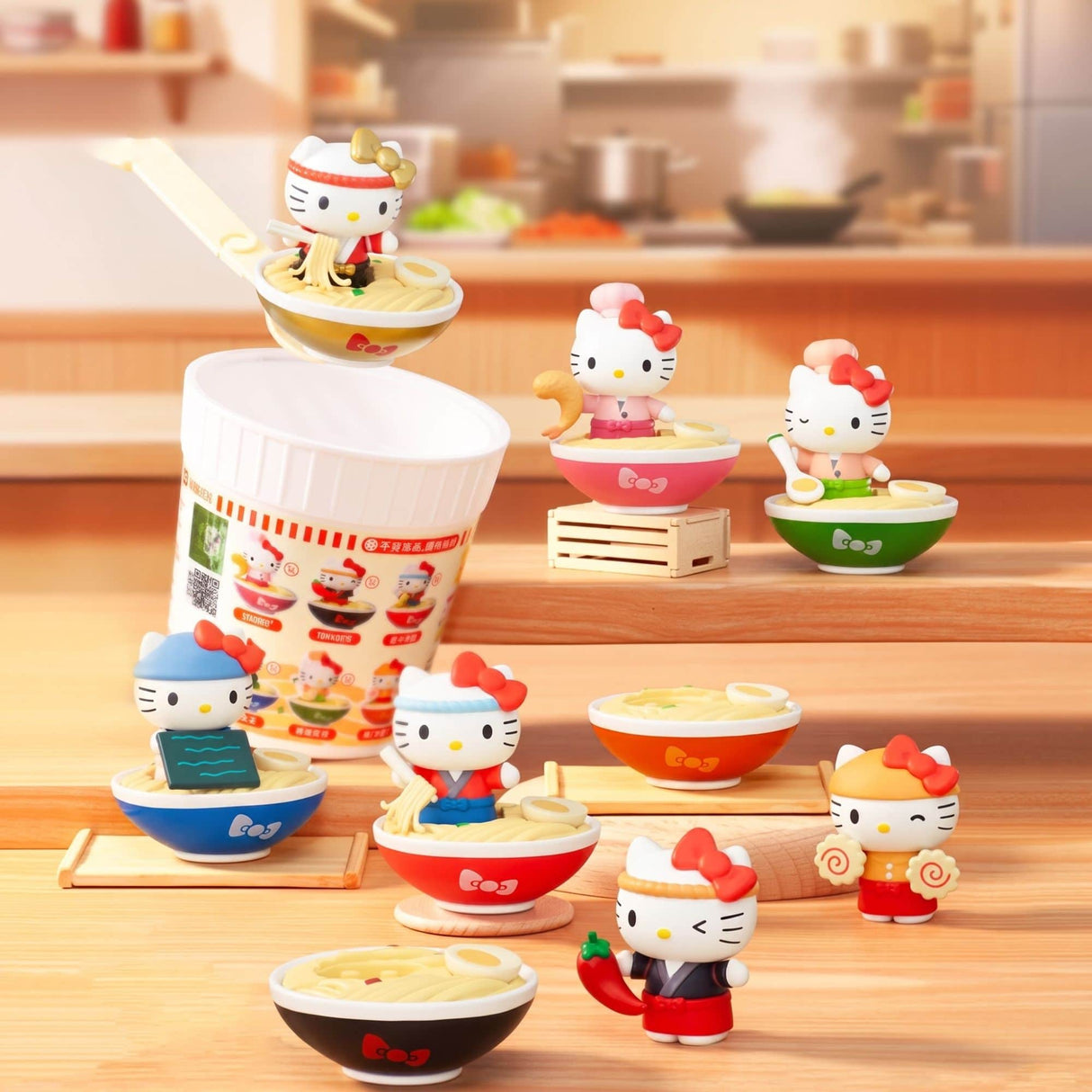 Sanrio - Blind Box Bean Hello Kitty Style Ramen Hall Series
