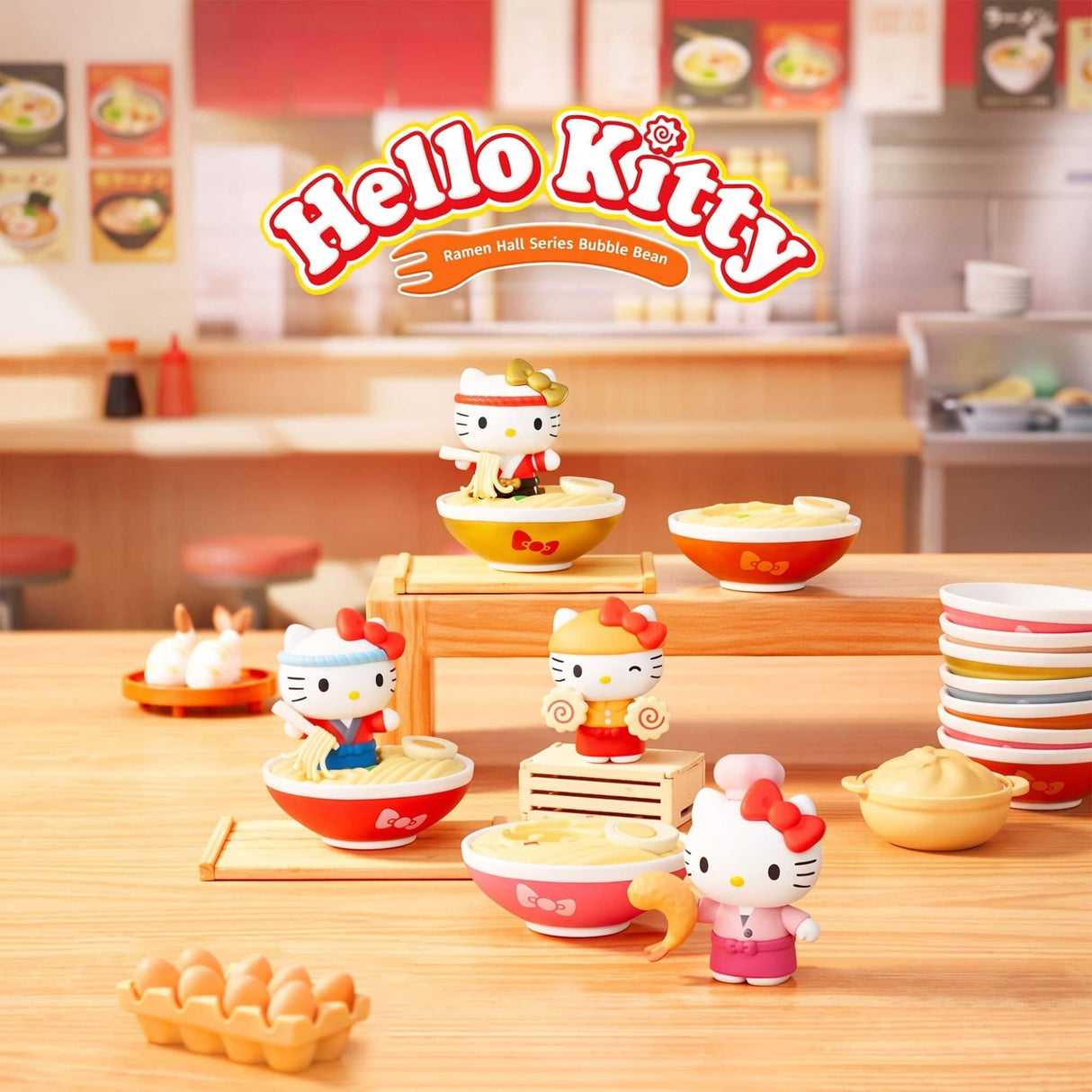 Sanrio - Blind Box Bean Hello Kitty Style Ramen Hall Series