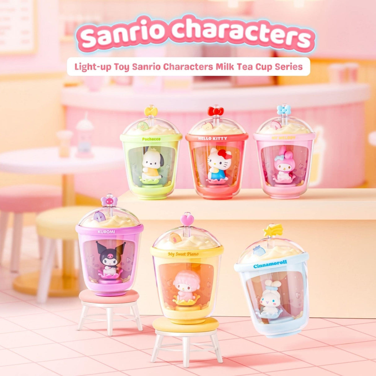 Sanrio - Blind Box Light-up Toy Sanrio Characters Milk Tea Cup Series