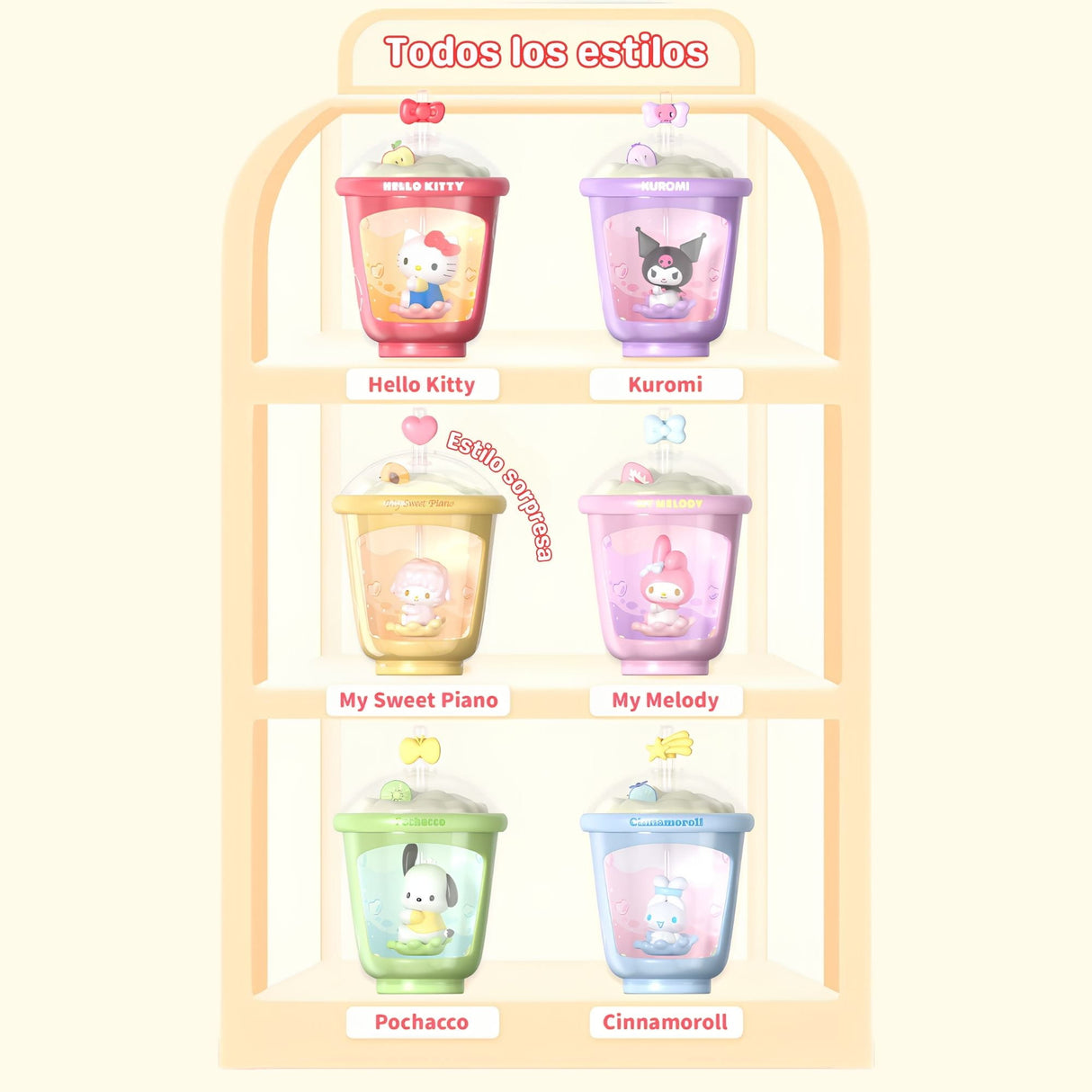 Sanrio - Blind Box Light-up Toy Sanrio Characters Milk Tea Cup Series