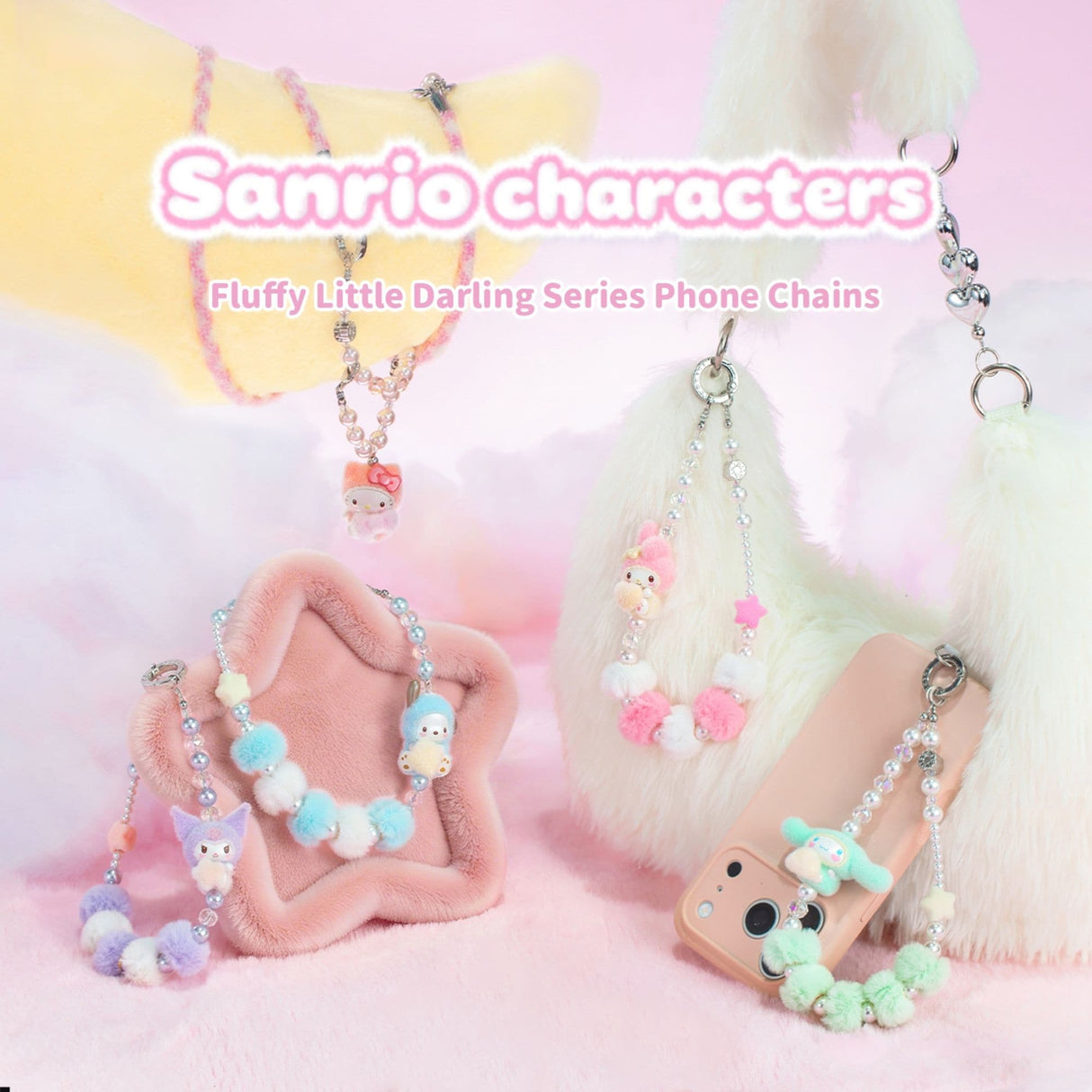 Sanrio - Blind Box Phone Chain Sanrio Characters Fluffy Little Darling Series