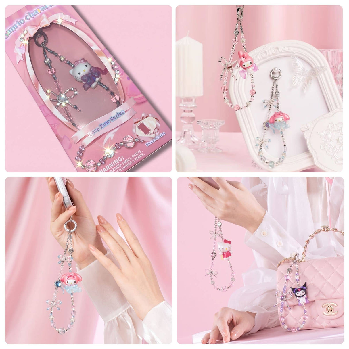 Sanrio - Blind Box Phone Chain Sanrio Characters Love Bow Series