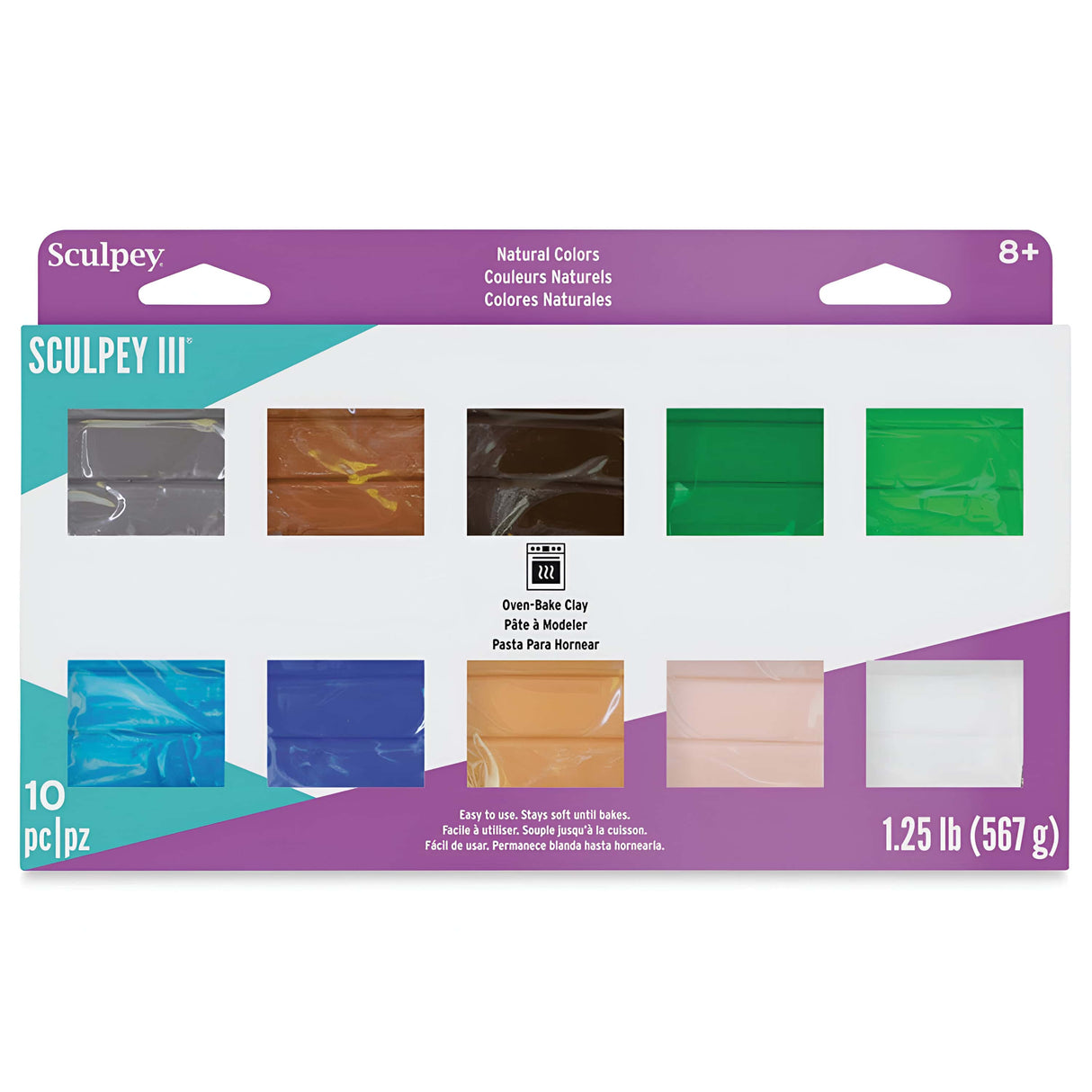Sculpey III - Set 10 Arcilla Polimérica Colores Naturales 570 g
