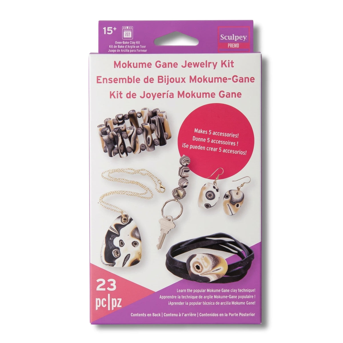 Sculpey - Kit Arcilla Polimérica Joyería Mokume Gane 23 Piezas