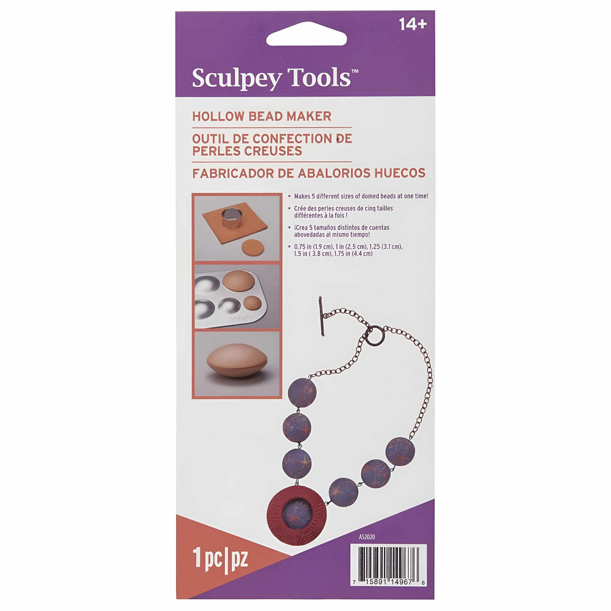 Sculpey - Moldes para Arcilla Fabricador de Abalorios Huecos