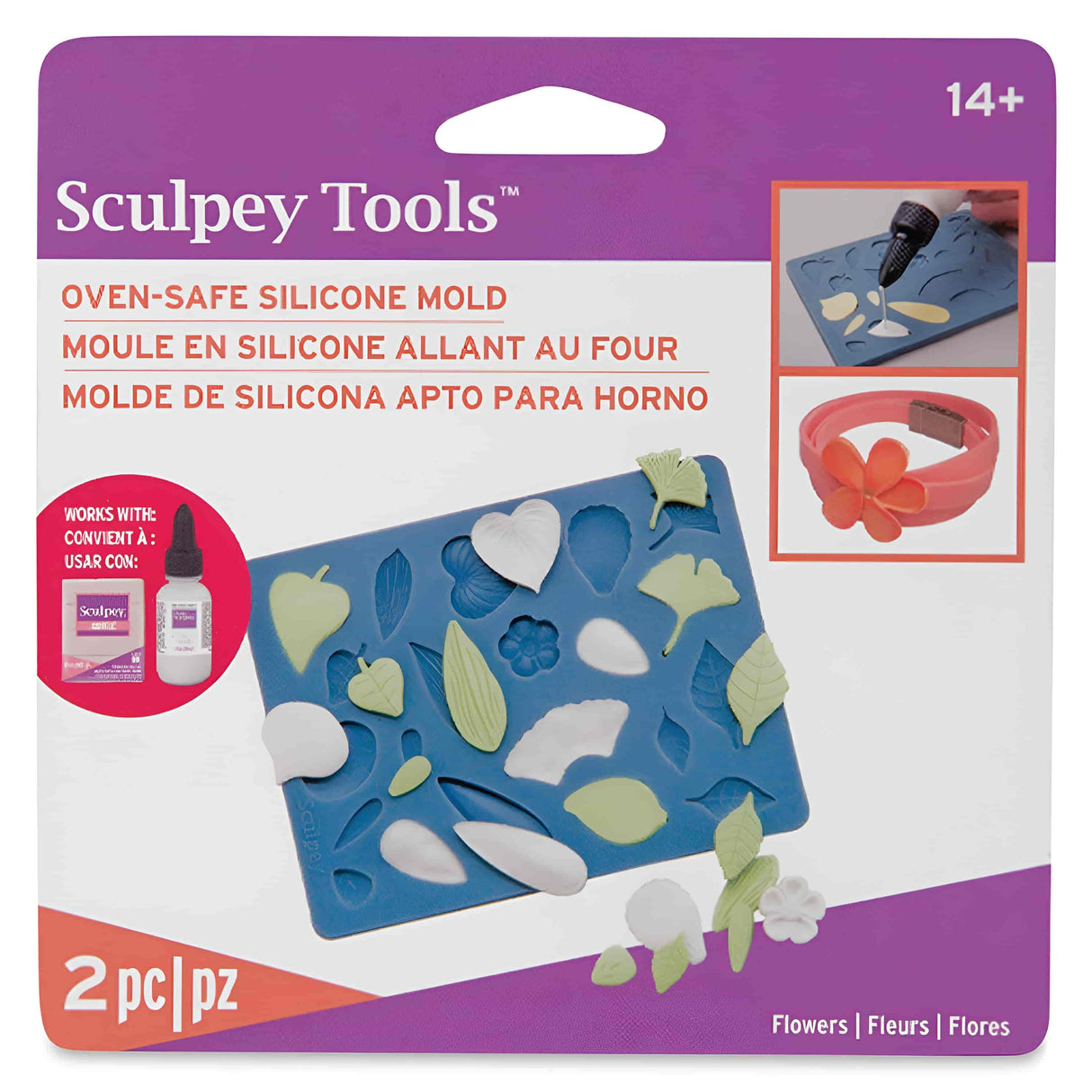 Sculpey - Moldes para Arcilla Horneable de Silicona Flores