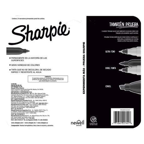 Sharpie - Set 24 Plumones Permanentes Punta Fina Earth