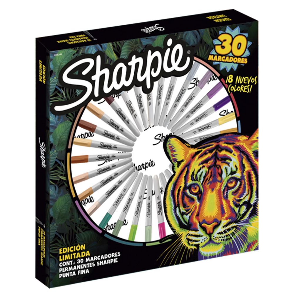 Sharpie - Set 30 Plumones Permanentes Punta Fina Earth