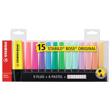 Stabilo Boss - Set 15 Destacadores Neon Pastel