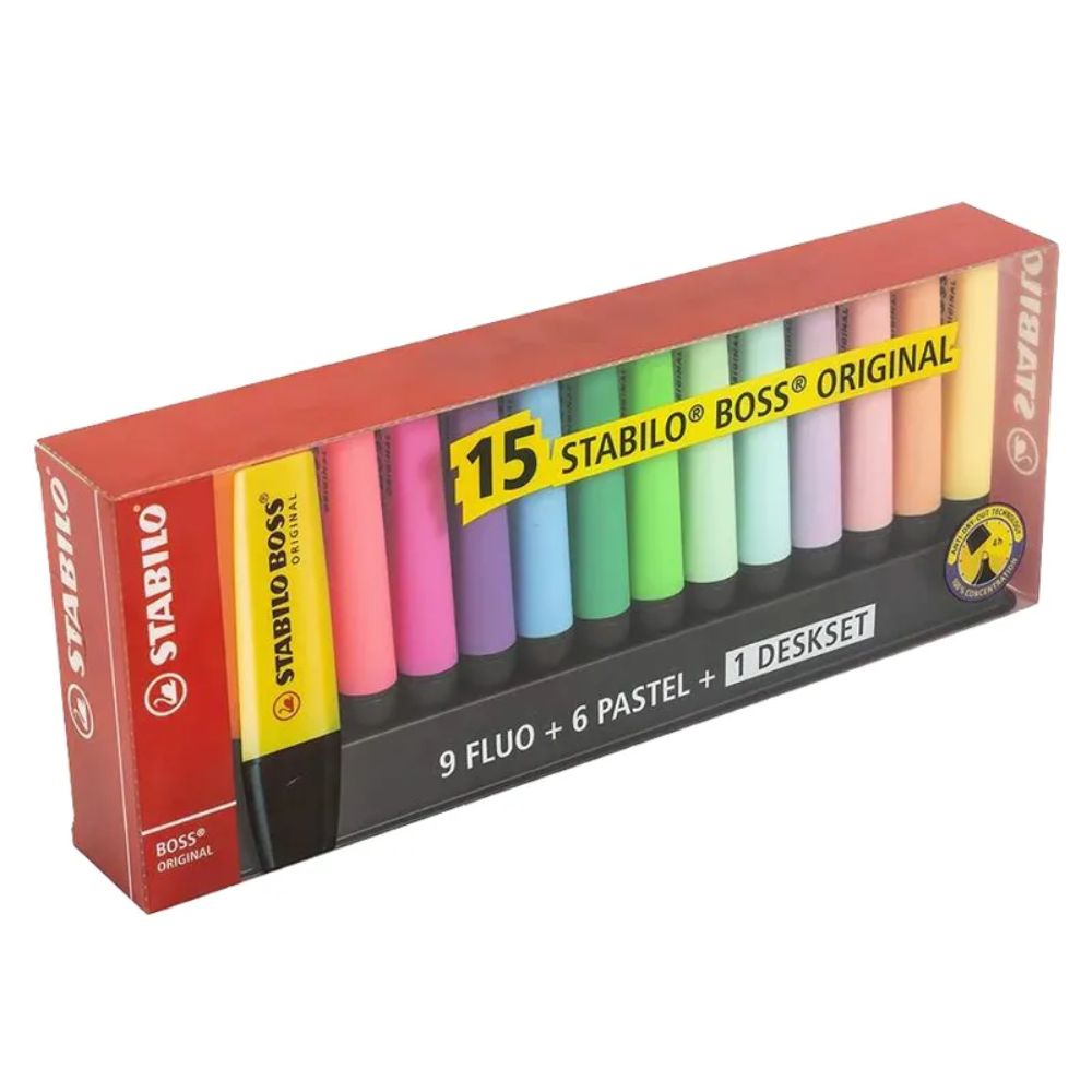 Stabilo Boss - Set 15 Destacadores Neon Pastel