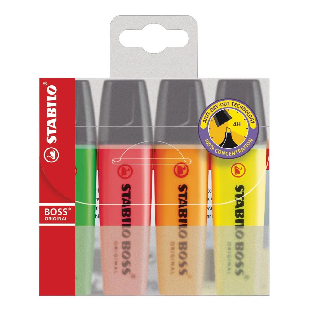 Stabilo Boss - Set 4 Destacadores Neon