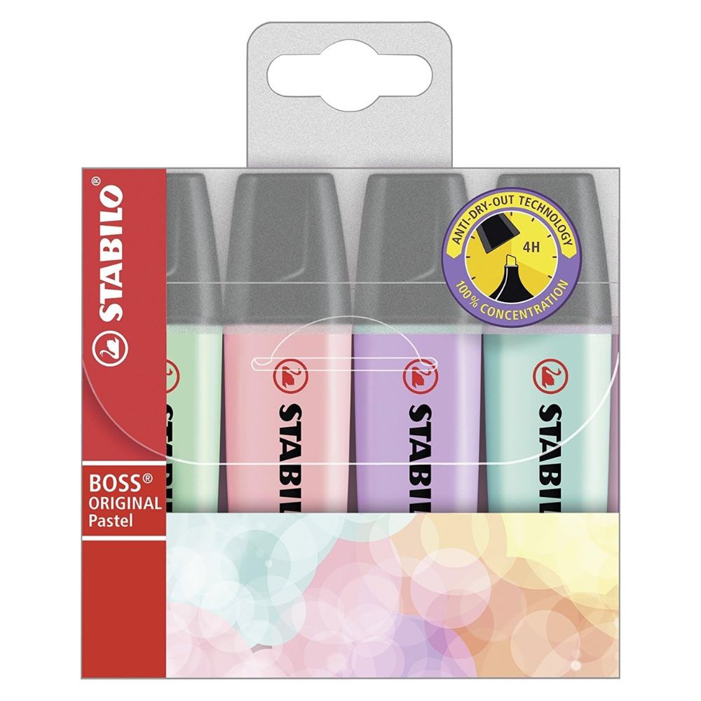 Stabilo Boss - Set 4 Destacadores Pastel A
