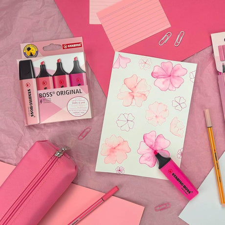 Stabilo Boss - Set 4 Destacadores Shades of Pink