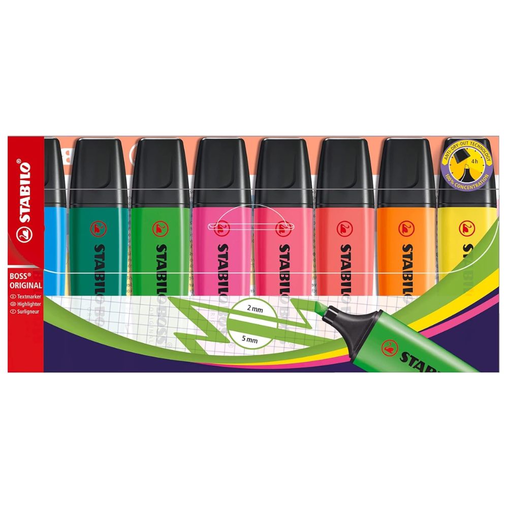 Stabilo Boss - Set 8 Destacadores Neon