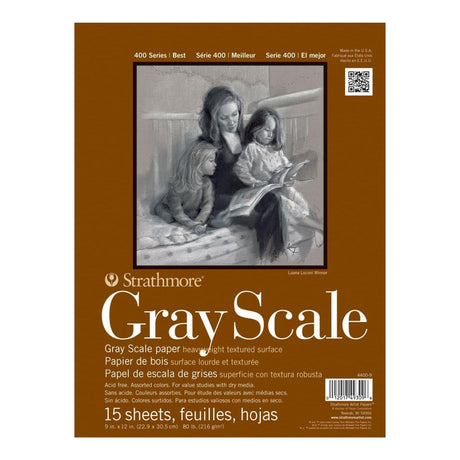 Strathmore 400 Series - Block para Dibujo Greyscale 216 g/m2