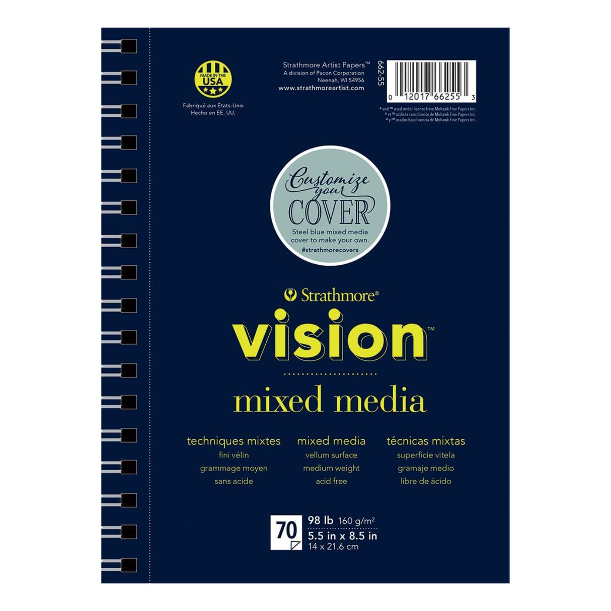 Strathmore Vision Mixed Media - Croquera 160 g/m2 70 hojas