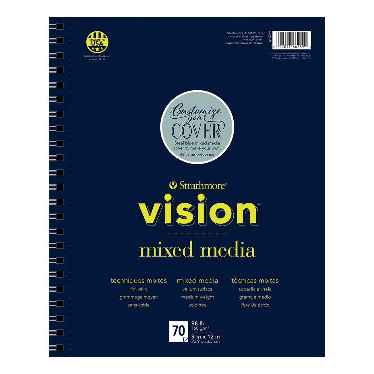 Strathmore Vision Mixed Media - Croquera 160 g/m2 70 hojas