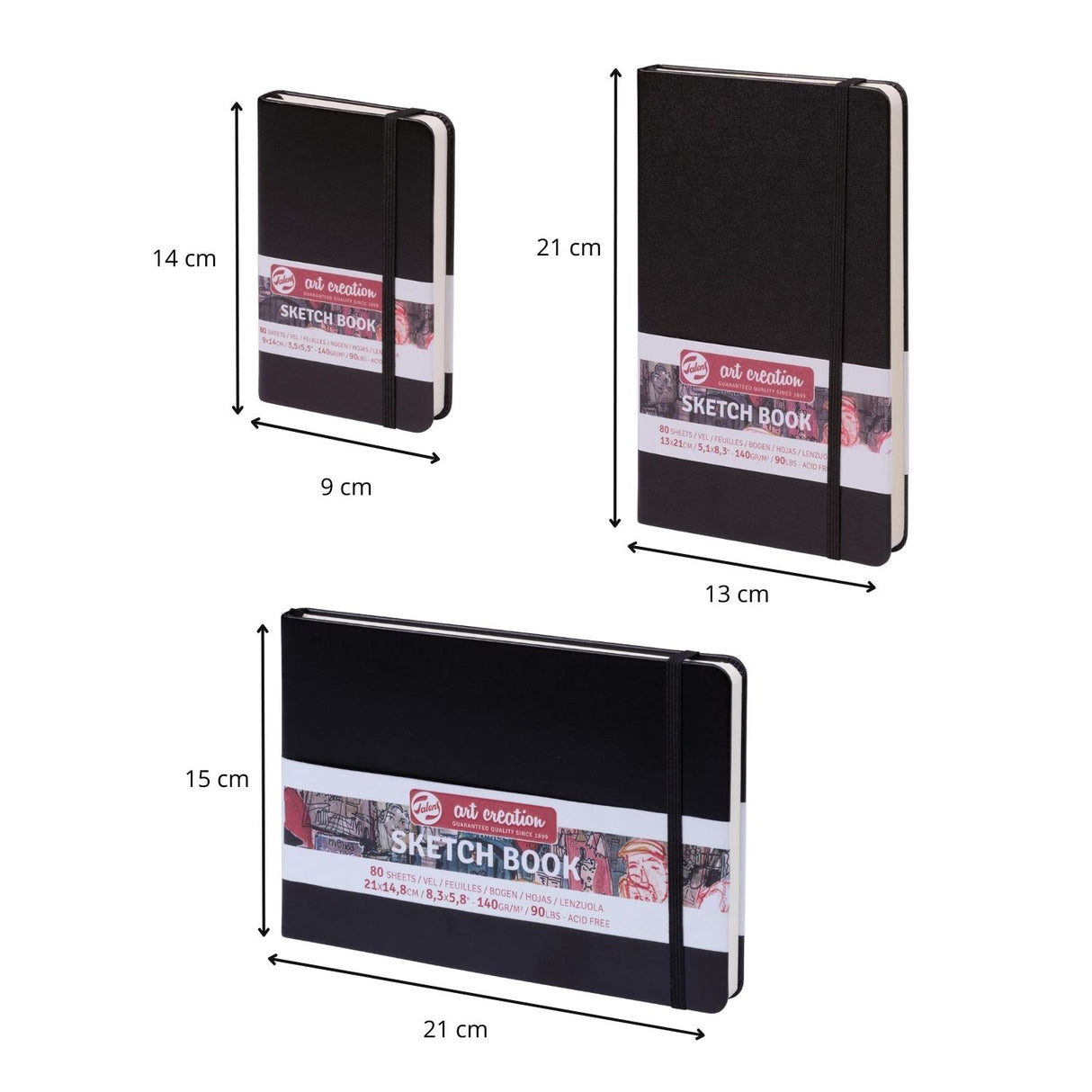 Talens Art Creation Sketch Book - Libreta 80 Hojas 140 g/m2 Black