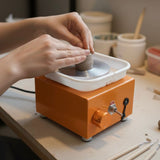 Torno Alfarero Eléctrico Mini Plato de 10 cm para Greda y Arcilla