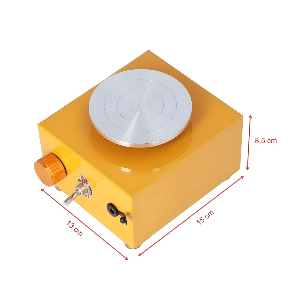 Torno Alfarero Eléctrico Mini Plato de 10 cm para Greda y Arcilla