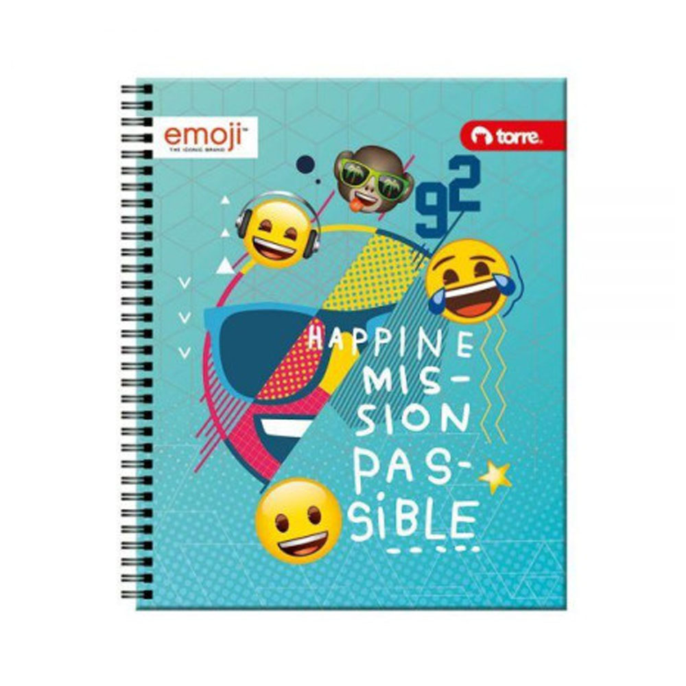 Torre - Cuaderno Universitario Clásico Emoji 7 mm 100 h
