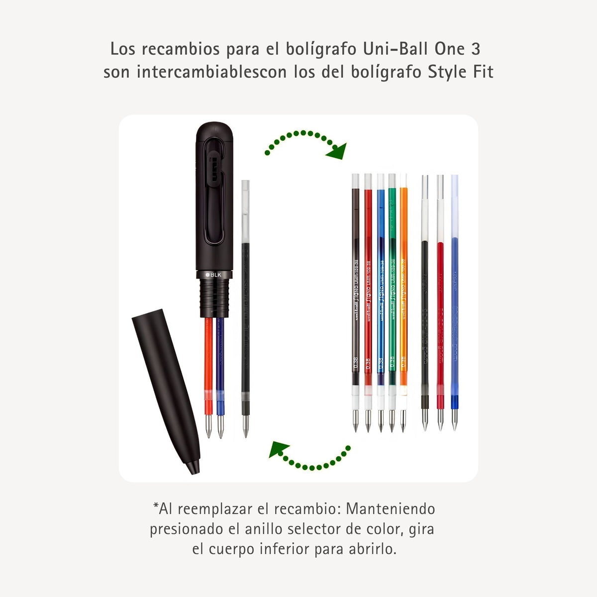 Uni-ball One 3 - Bolígrafo Tinta Gel 0,38 mm Gift Version Lamp White