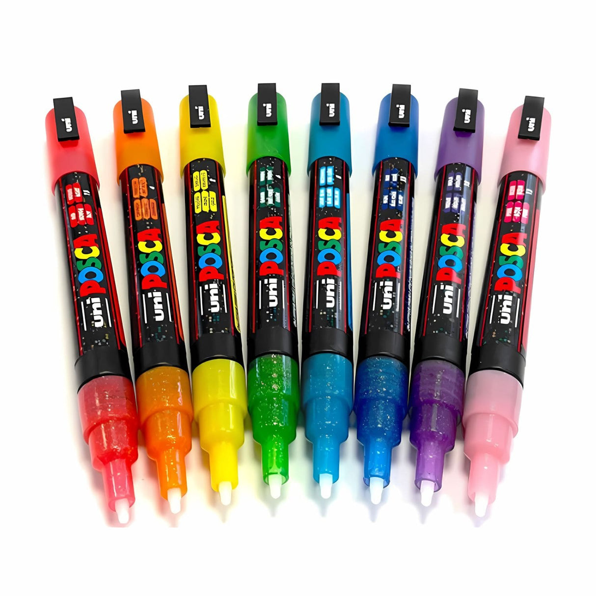 Posca PC-3M - Set 8 Marcadores Punta Fina Glitter