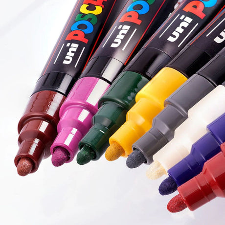 Posca PC-5M - Set 8 Marcadores Punta Media Dark Colors