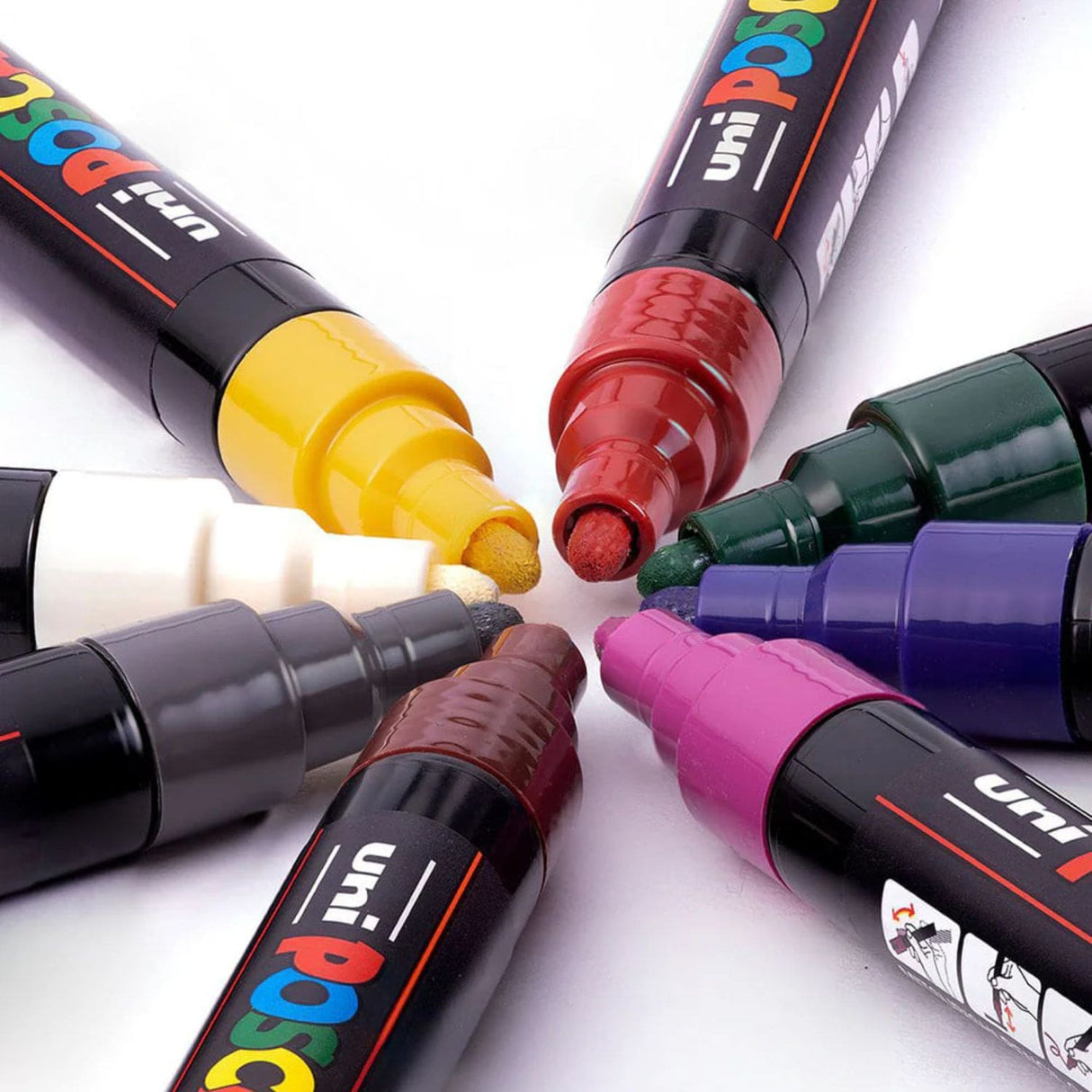 Posca PC-5M - Set 8 Marcadores Punta Media Dark Colors