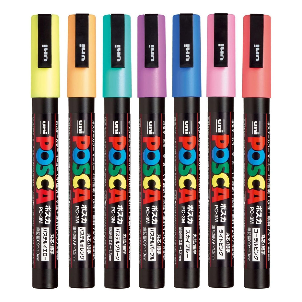 Uni Posca PC-3M Pastel - Set 7 Marcadores Finos