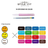 Uni Style Fit - Repuesto de Bolígrafo Gel Punta 0,38 mm