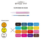 Uni Style Fit - Repuesto de Bolígrafo Gel Punta 0,5 mm