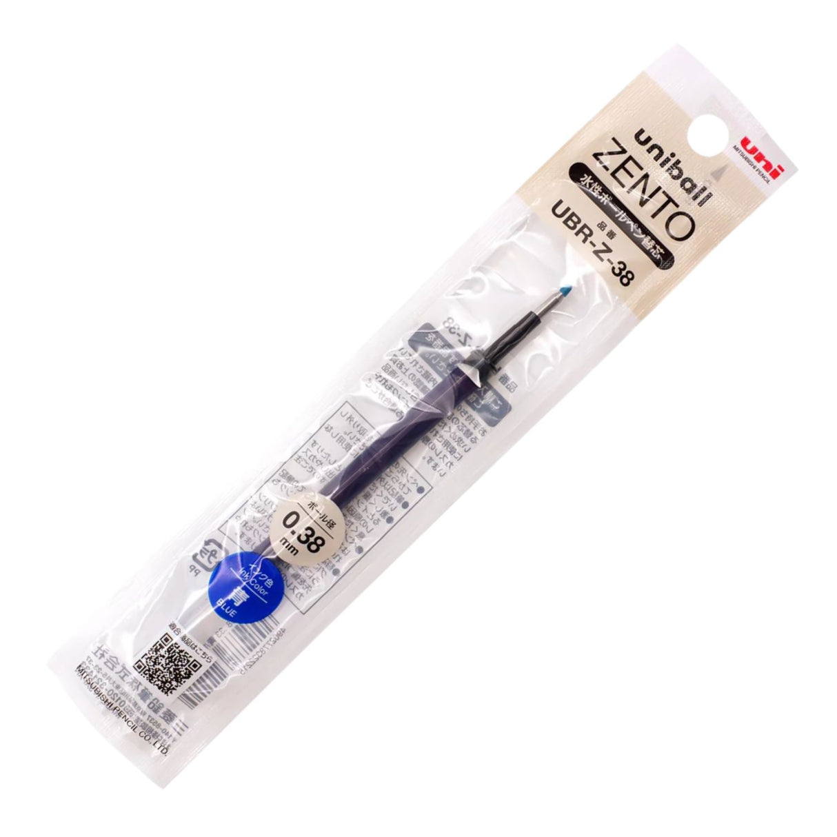 Uni Zento - Repuesto de Bolígrafo Tinta a Base de Agua 0.38 mm