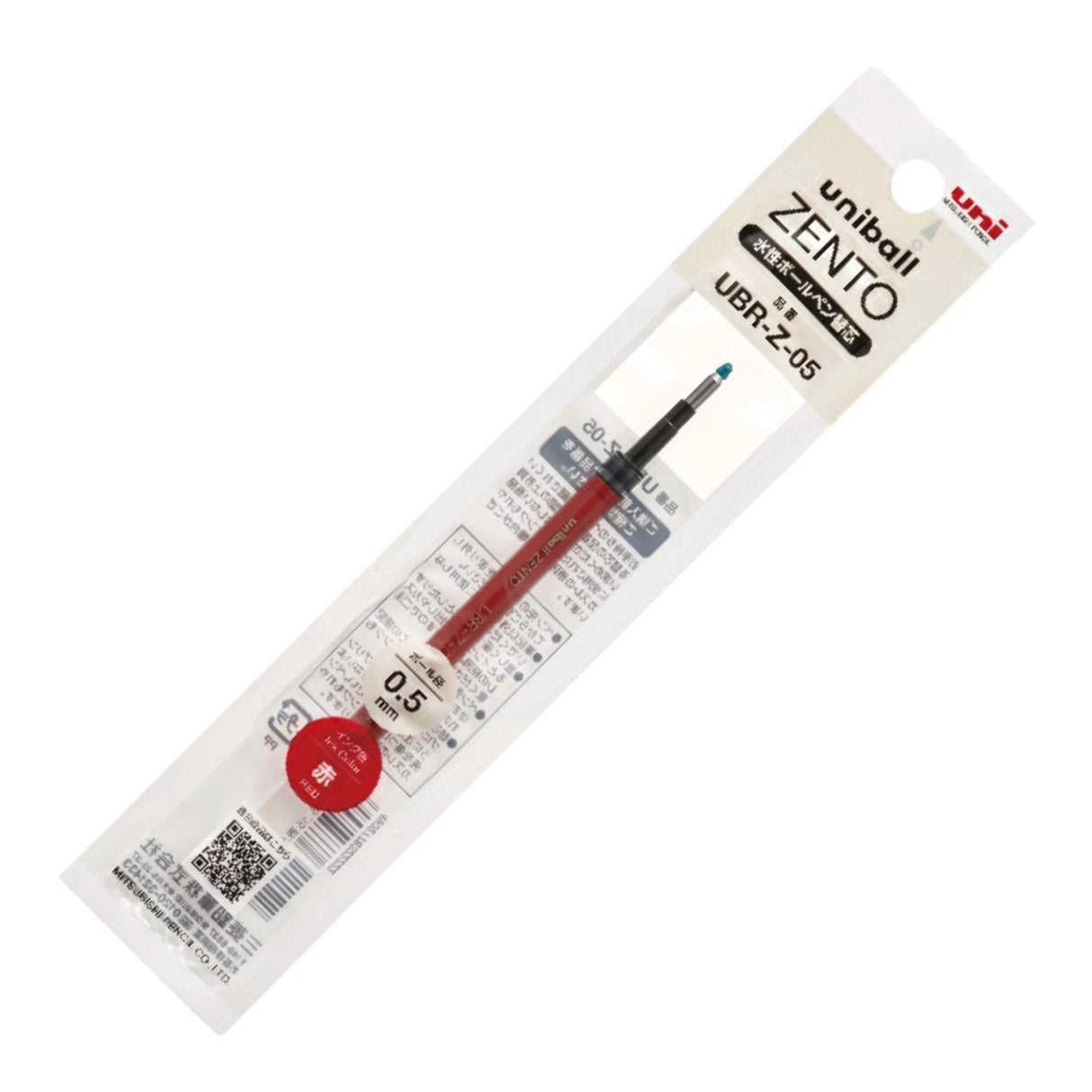 Uni Zento - Repuesto de Bolígrafo Tinta a Base de Agua 0.5 mm