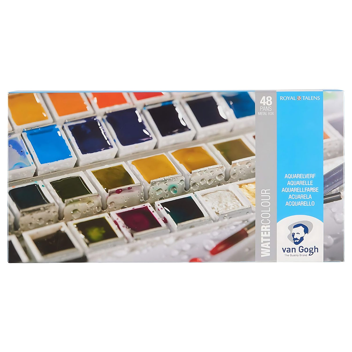 Van Gogh - Set 48 Acuarelas en Pastilla Caja Metálica