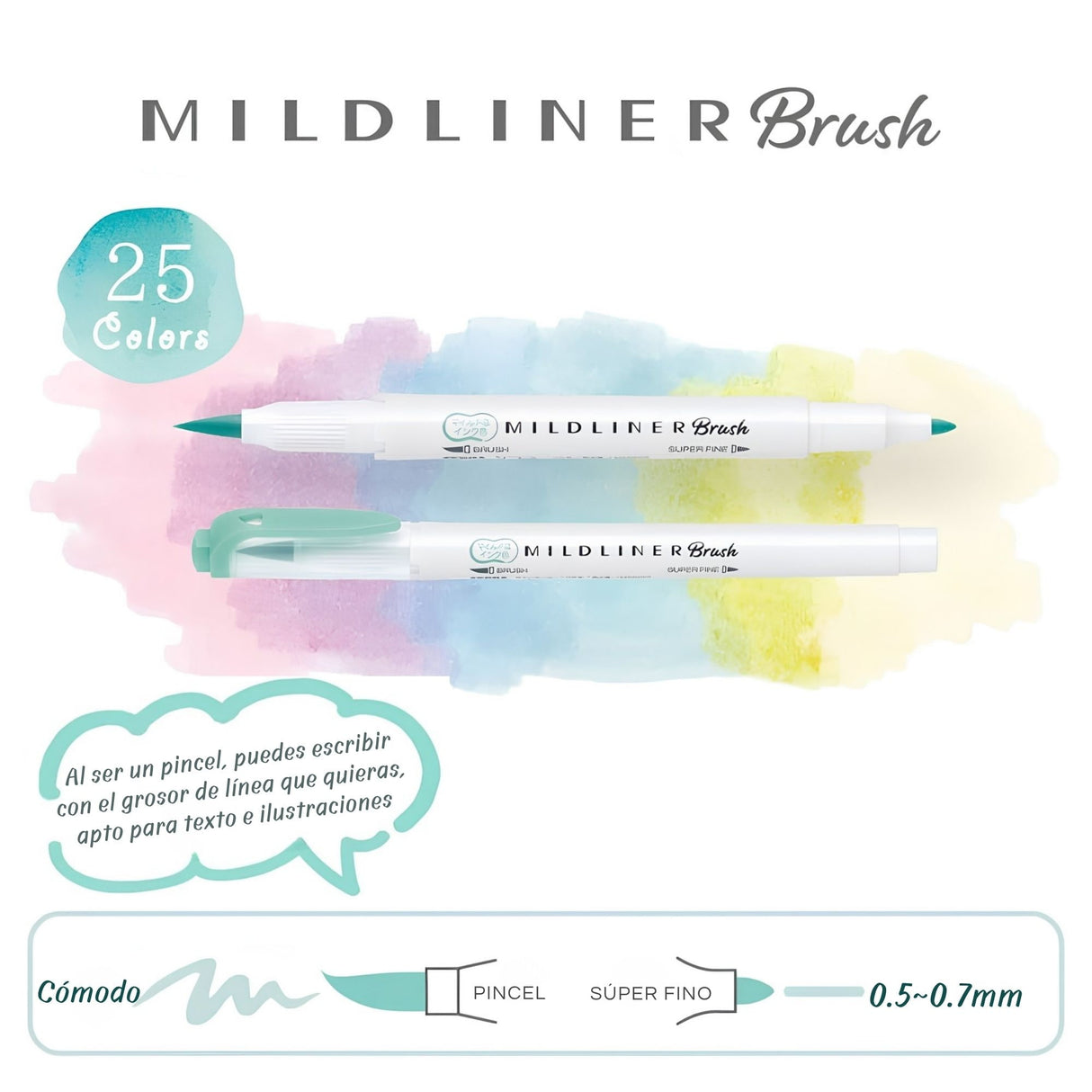 Zebra Mildliner Brush - Destacadores Doble Punta