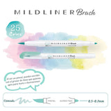 Zebra Mildliner Brush - Destacadores Doble Punta